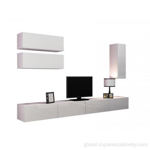 tv unit Modern Stands Living Room Media White TV Cabinets Supplier